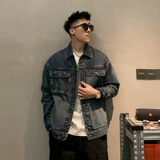 Демисезонная ретро джинсовая универсальная куртка для отдыха, свободный крой, в американском стиле, в корейском стиле