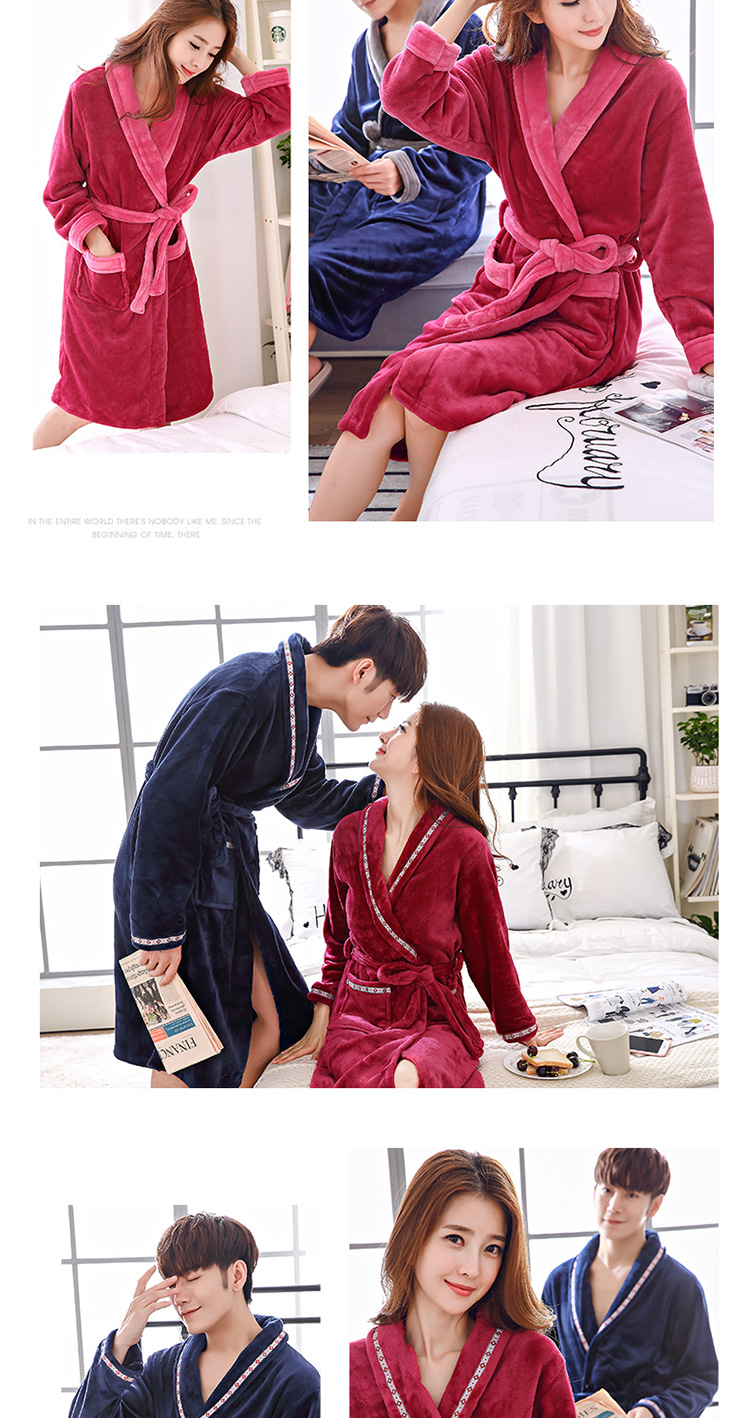 Mùa thu và mùa đông san hô nhung dày cô gái áo choàng flannel áo choàng tắm dịch vụ nhà phụ nữ cộng với áo choàng dài nhung gợi cảm áo choàng lụa ngủ đẹp