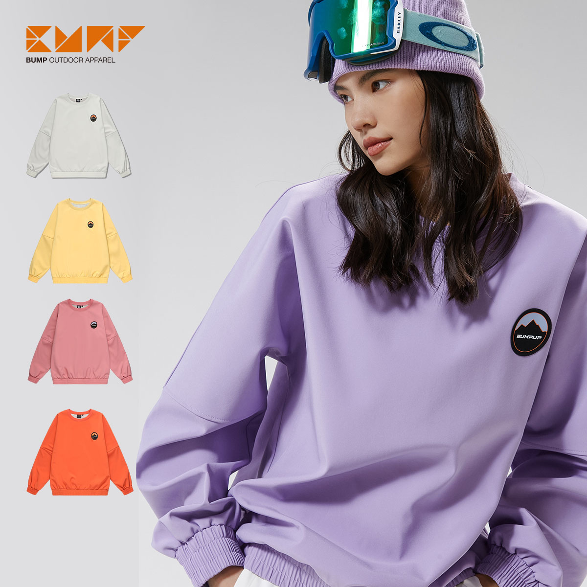 (2021 new) BUMP ski sweatshirt waterproof 10K male and female identical small crowdboard professional ski suit