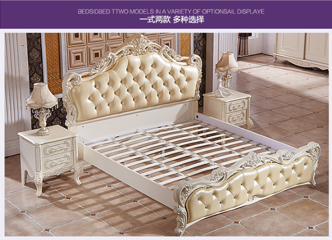 Phòng ngủ chính đầy đủ bộ đồ nội thất đặt tủ quần áo đôi châu Âu tủ quần áo năm mảnh phòng ngủ kinh tế phòng khách kết hợp đồ gỗ thông minh