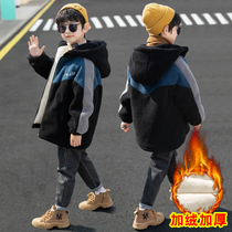 Boys winter wear pellet velvet jacket thickened 2021 new childrens outfit Tong autumn winter cotton-padded clothes boys
