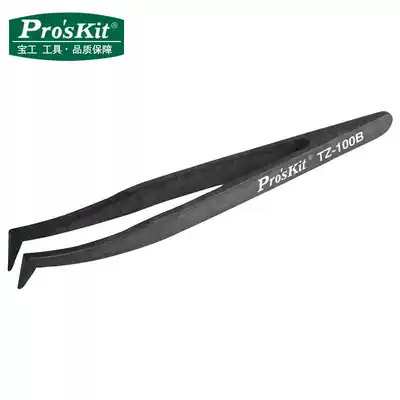 Taiwan Baogong TZ-100B Anti-static Bend Tweezers Fiber Curved Tip Tweezers