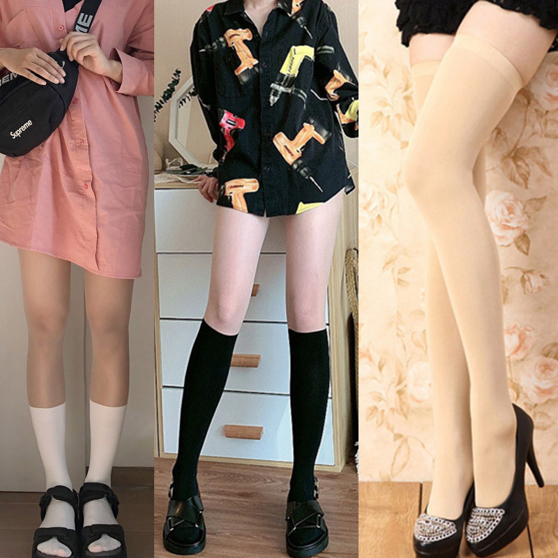 Moon socks skin color middle tube stockings women calf socks thick pregnant women socks autumn maternal stockings postpartum Socks Black