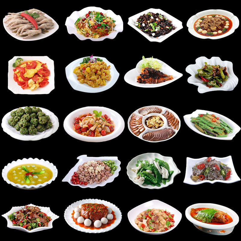 Ceramic Plate Set Creative Pure White Irregular Dish Plate for Home Hotel Restaurant Commercial Tableware Soup Plate Stir-Fry Plate