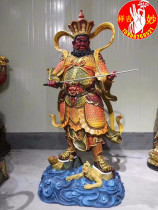 FRP extreme color Four Heavenly Kings stand like four major King Kong protectors wind and rain four protectors 2 meters