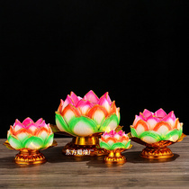 Lotus lamp lotus candle three-color lotus butter lamp wishing everlasting light home manufacturer