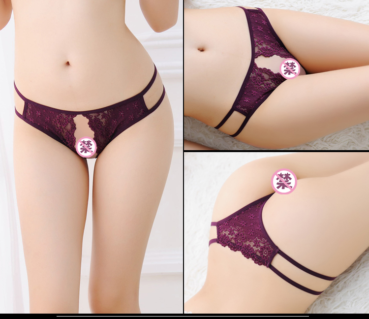 4 chiếc quần lót của phụ nữ mở thongs Nhật Bản trong suốt ren gợi cảm nóng bỏng và mỏng cám dỗ rỗng eo thấp T quần quần lót nam