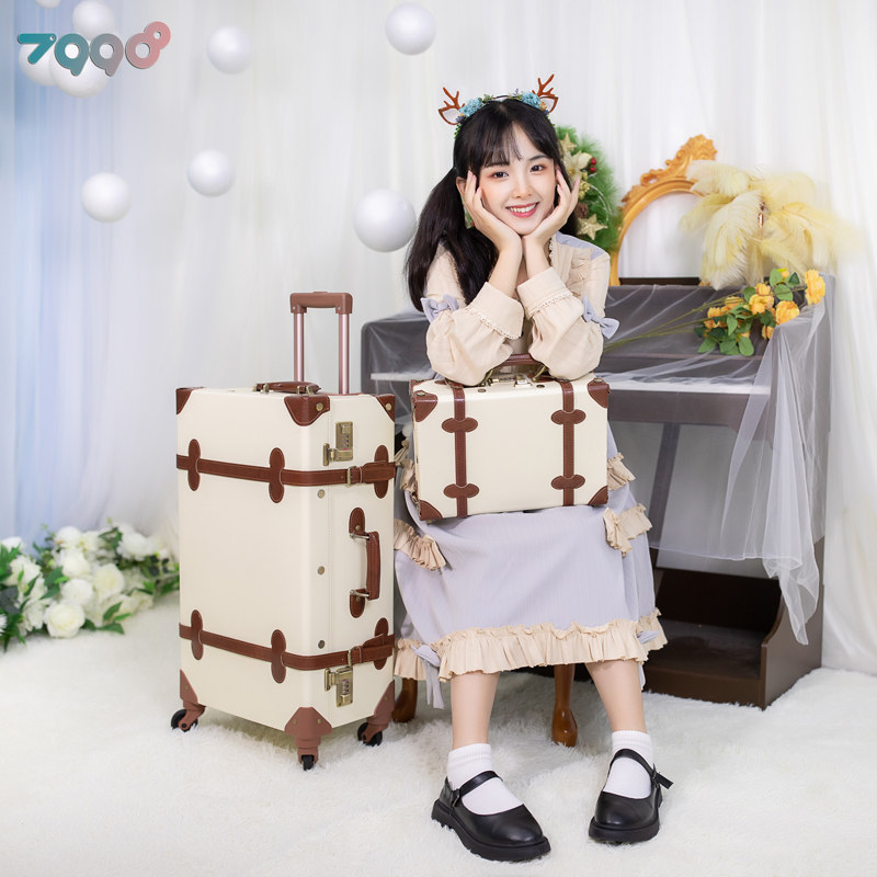 uniwalker Japan-ROK retro pull-lever box for men and women suitcases suitcase 20-inch case universal wheel leather case