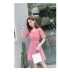 Đầm dự tiệc siêu hot màu đỏ hè 2018 của phụ nữ mới đầm voan kẻ sọc khí chất V-cổ váy tình yêu - Sản phẩm HOT váy babydoll Sản phẩm HOT