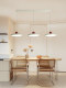 Cream-Colored Three-Head Dining Room Pendant Light, Full Spectrum Eye-Protection, Modern Minimalist Dining Room Island Single-Head Pendant Light