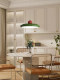 Cream-Colored Three-Head Dining Room Pendant Light, Full Spectrum Eye-Protection, Modern Minimalist Dining Room Island Single-Head Pendant Light