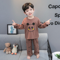 Childrens sleepwear boy long sleeve 2022 new home Suits Suit Tide-Baby Boy Air Conditioning Suit for Spring and Autumn Costume Cartoon