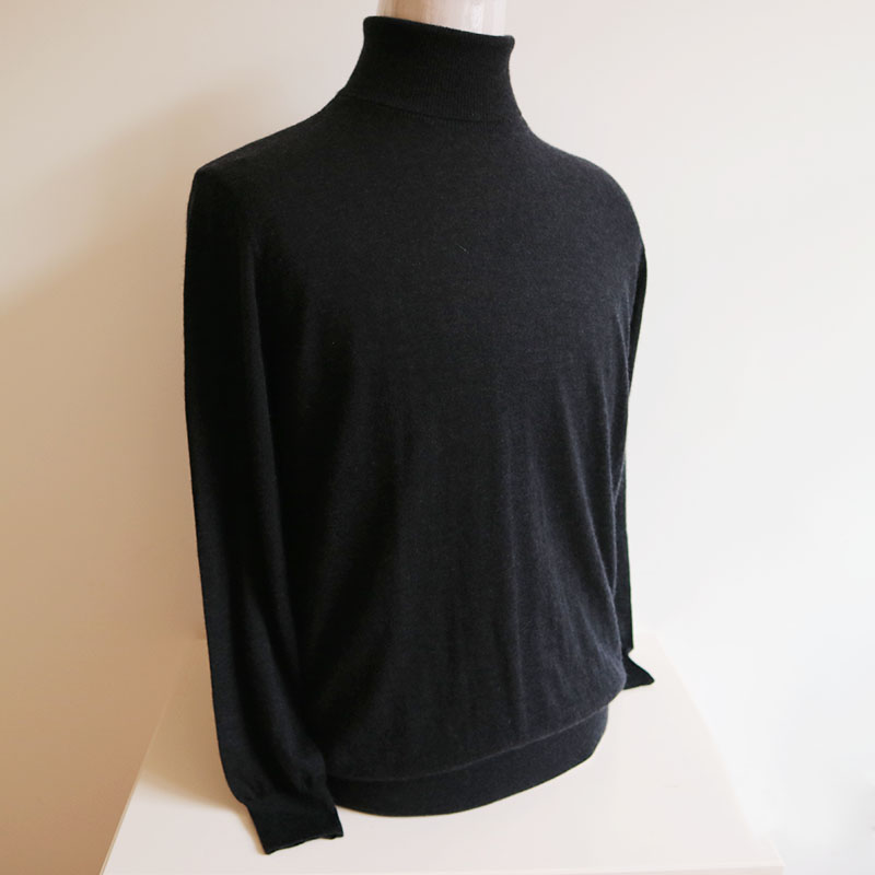 Áo len cashmere của nam giới Ordos Thành công Áo len cashmere cổ cao Worsted Siêu mỏng Áo len cao cổ siêu thoải mái - Áo len Cashmere quần áo mùa đông nam giới