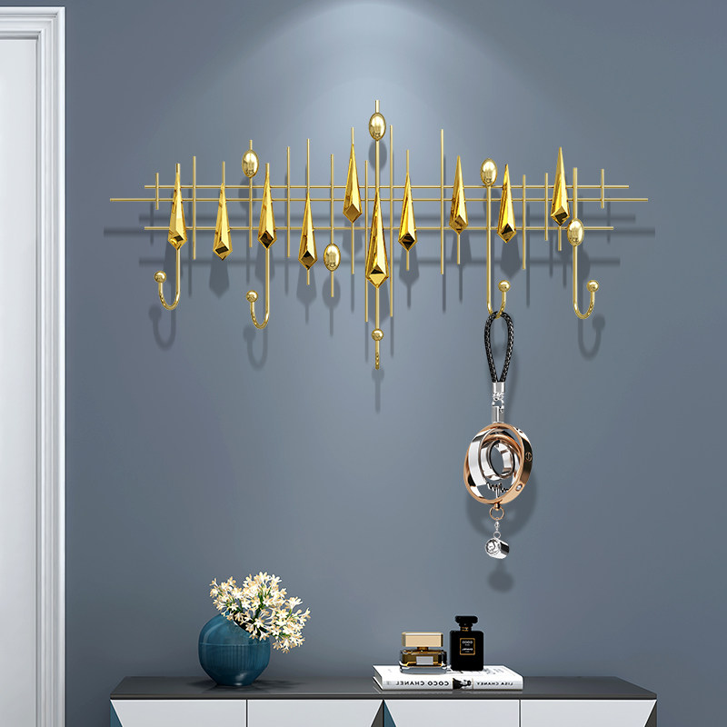 Living room Nordic decoration hook into the door after the door clothes and hat hook home metal storage hanger personality creative hook