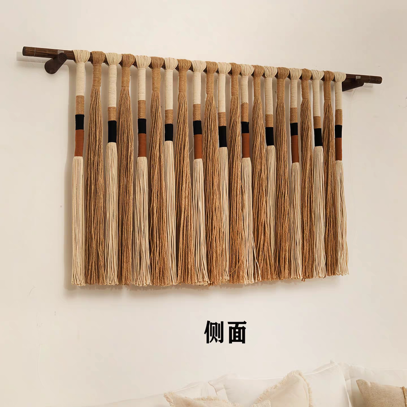 Restaurant Villa Model Room Woven Tapestry Homestay Hotel Tassel Rope Wall Hanging Creative Background Wall Soft Decoration