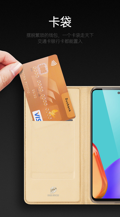 Dux Ducis New Wallets Folio Flip Magnetic Synthetic Leather Card Holder Business A13 5G, A23 5G, A33 5G, A53 5G, A73 5G