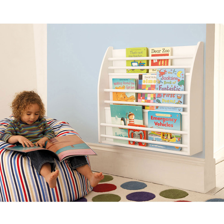 Children's bookshelf Easy wall Thin Painted Benshelves Floor Narrow White Floating Window Wall-mounted Shelf Tabletop Display Showcase