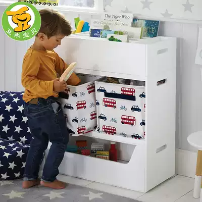 Children's bookshelf floor-to-ceiling simple storage combination rack White bookcase primary school students simple multi-layer living room picture book storage