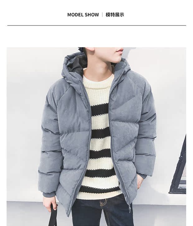 Áo khoác nam mùa đông mới quần áo cotton cotton ngắn thời trang sinh viên thời trang Hàn Quốc áo khoác đệm ấm 2018 áo dạ nam hàn quốc