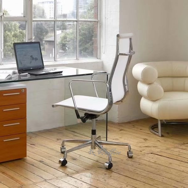 Nordic aluminum alloy high-quality mesh back swivel chair computer chair breathable comfortable seat home desk chair high back armrest