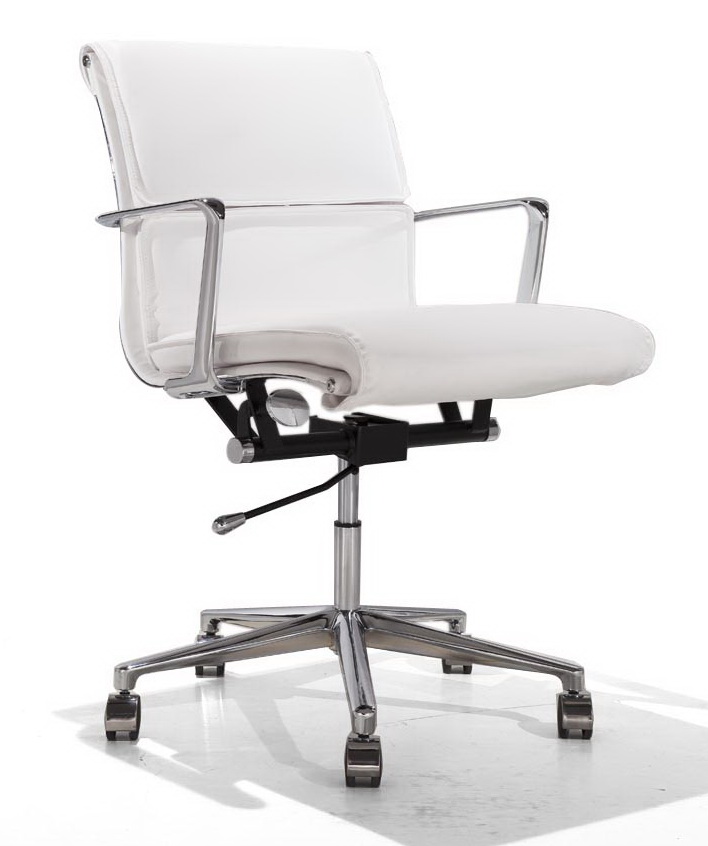 Creative Soft Packed Short Backchair High-grade Aluminum Alloy Plating Office Chair Personal Meeting Chair Household Designer Computer Chair