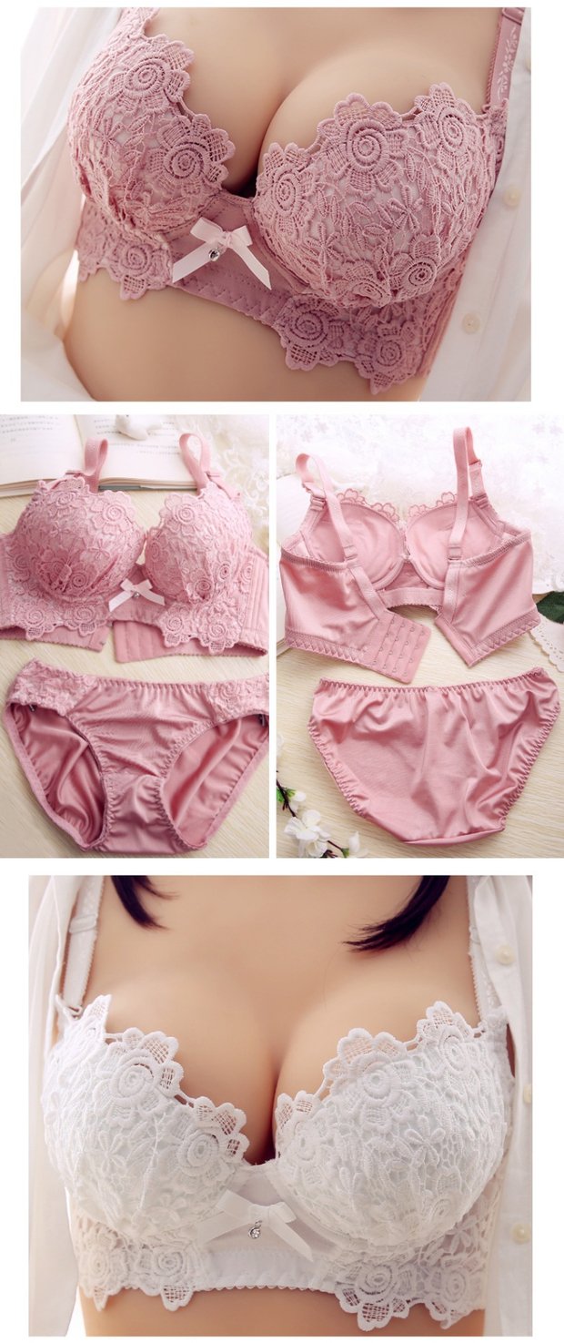 Sexy ren không có áo ngực tập hợp áo ngực nhỏ dày lên để nhận sữa chống lại sự rủ xuống trên cô gái đồ lót ao lót cho con bú