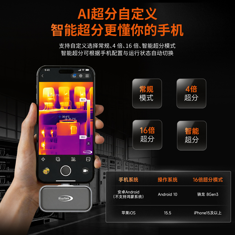 Ruichuang Flint Ix1 Go Pro Mobile Phone Infrared Thermal Imaging Device Electronic Inspection Floor Heating Pipe Thermometer