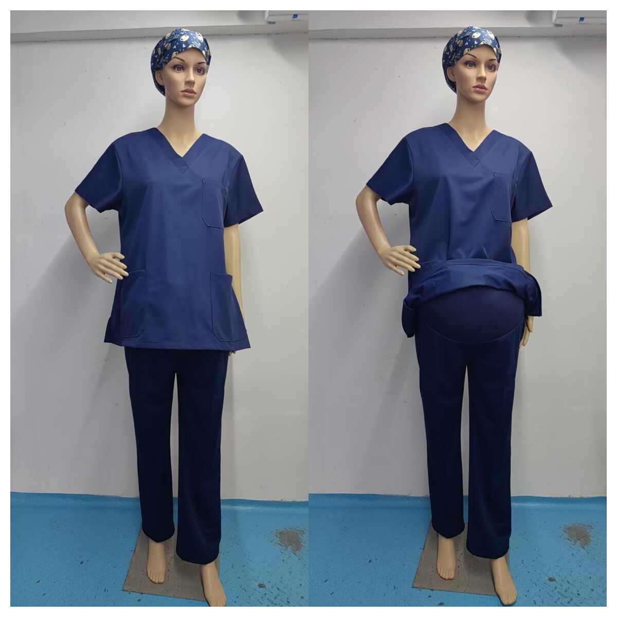 弹力托腹裤护士孕妇裤手术室手术衣医护刷手服女短袖速干医生服 — 9