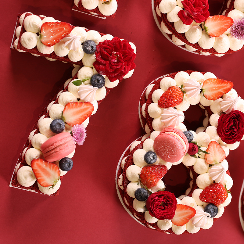 Digital cake mold big number 4 6 8 10 inch large number combined digital net red raw day cake embryoformwork