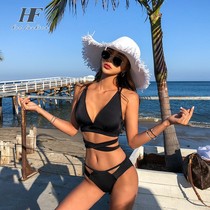 Bikini three-point sexy swimsuit female super exposed strap hot spring swimsuit ins wind net red 2021 new summer