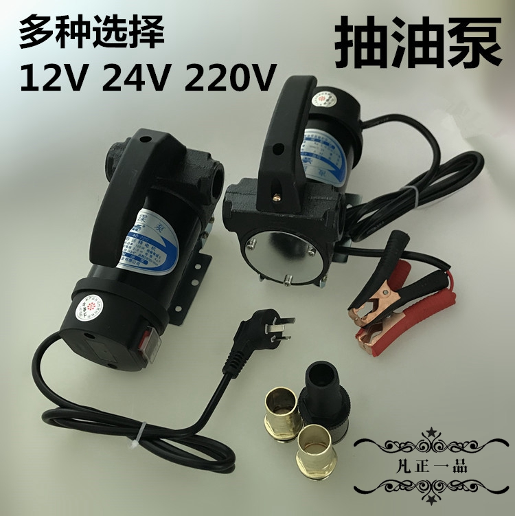 12V24V220V small electric oil pump volt self-priming pump DC oil pump diesel pump refueling machine oil pump