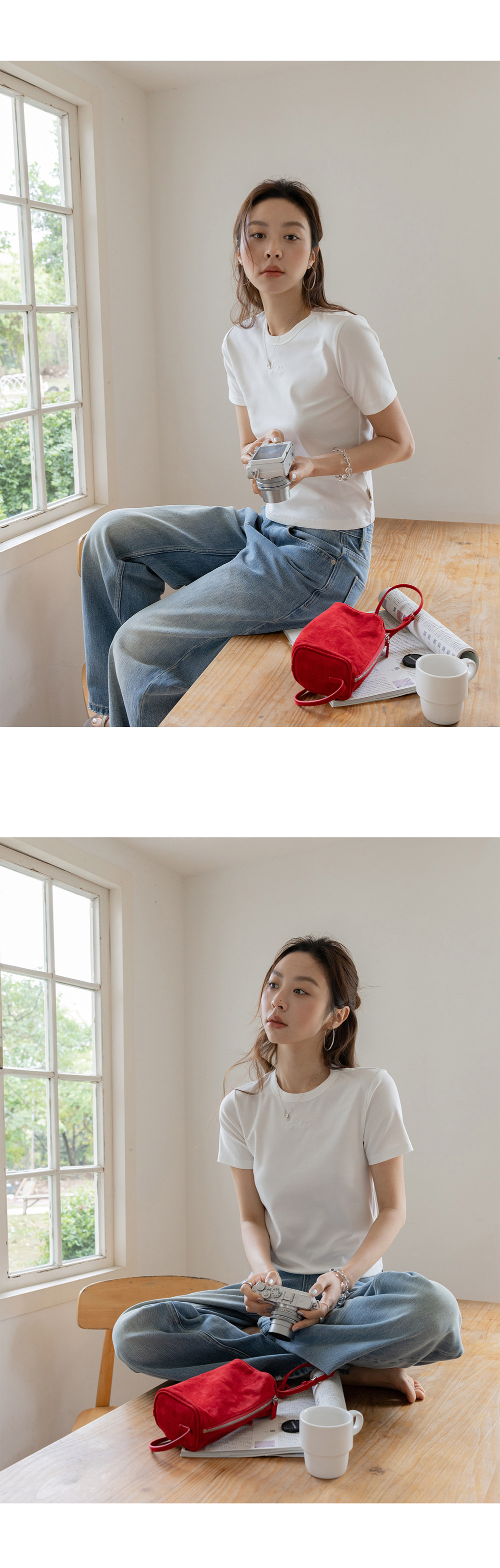 VNOOK женские джинсы прямого кроя со средней посадкой, весна-лето 2026, стройнящие свободные повседневные брюки