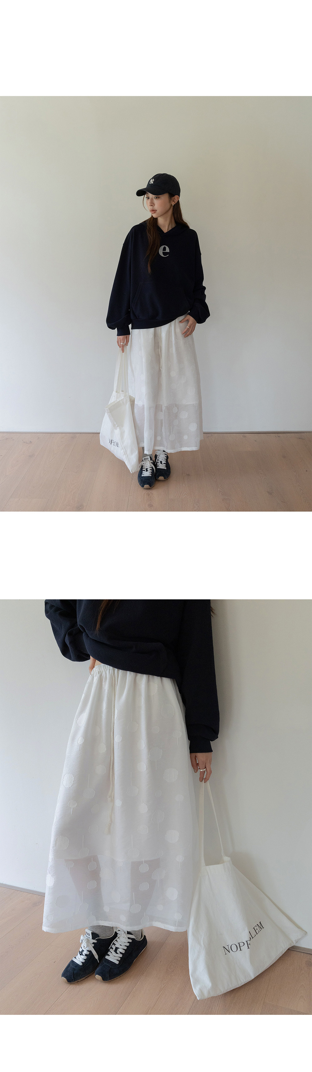 VNOOK женская длинная А-силуэтная юбка с объемным жаккардом на резинке 2026 весенняя новинка свободного покроя повседневная