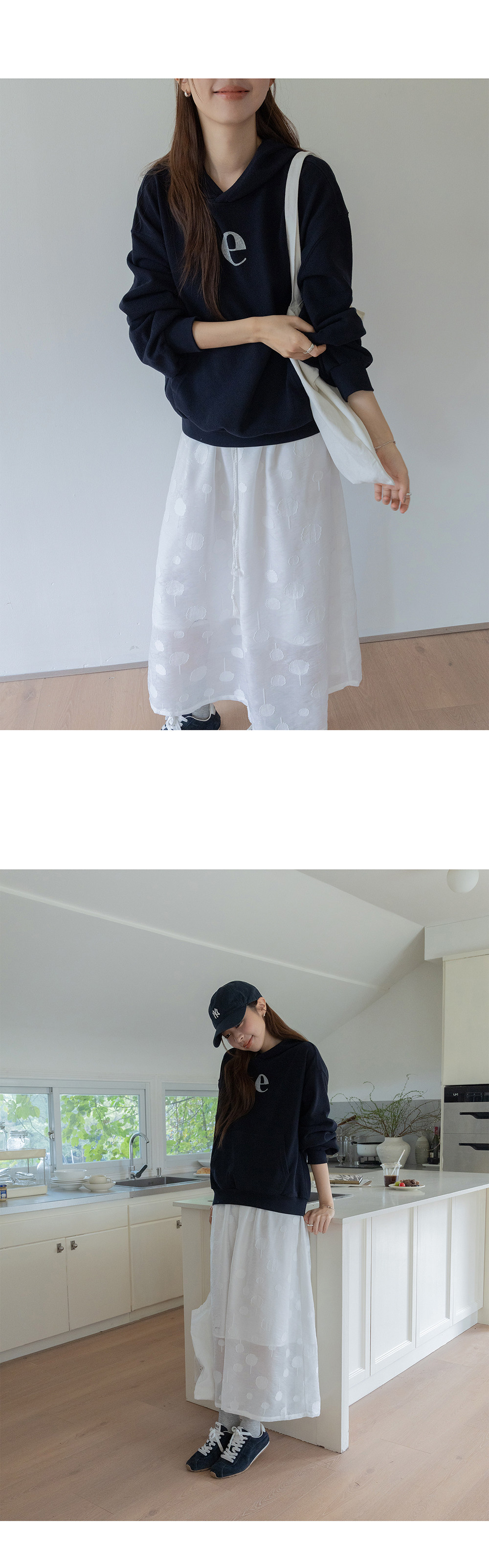 VNOOK вязаное хлопковое худи с принтом свободного кроя женское весна 2026 повседневная универсальная кофта