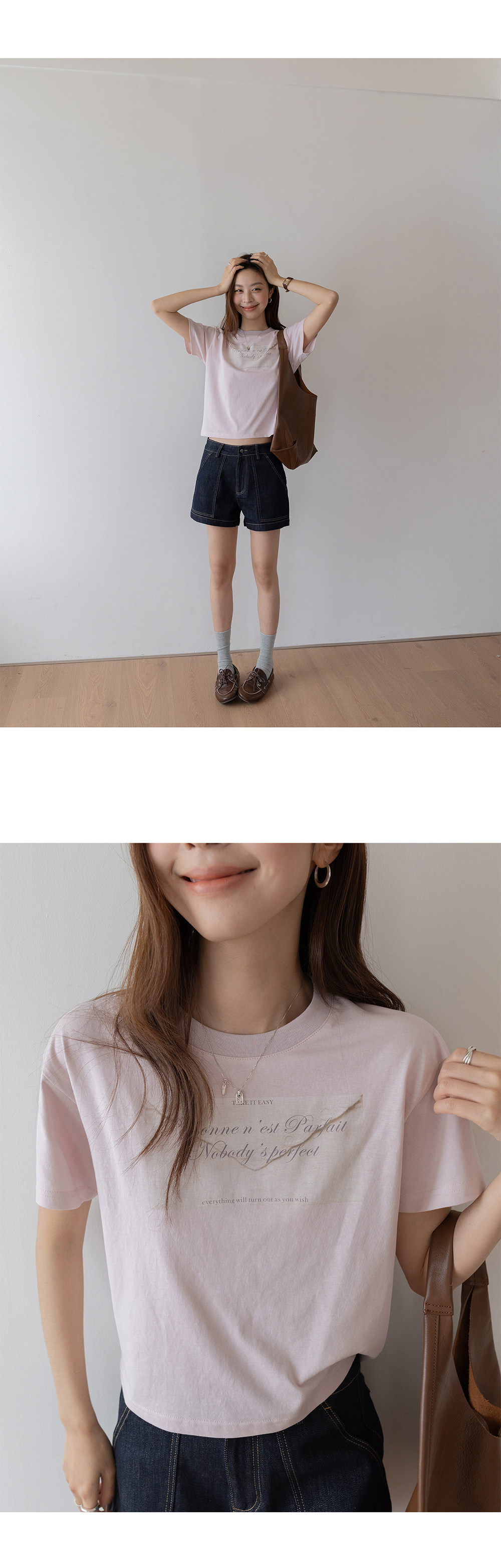 VNOOK женская футболка с высокой талией короткого кроя с короткими рукавами 2026 весна-лето новая вязаная слегка свободная с принтом круглый вырез стройнящая блузка