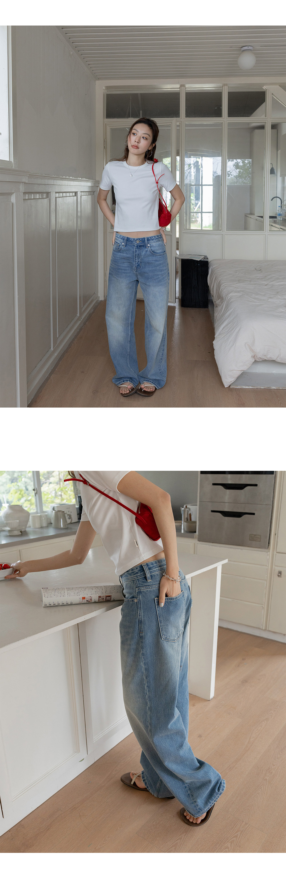 VNOOK женские джинсы прямого кроя со средней посадкой, весна-лето 2026, стройнящие свободные повседневные брюки