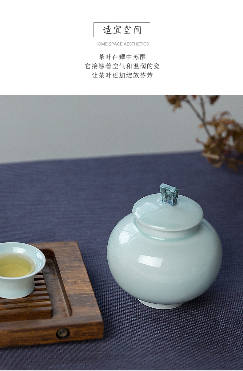 "Water music" days yi jingdezhen ceramic sealed as cans travel small portable moisture storage tanks with caddy fixings