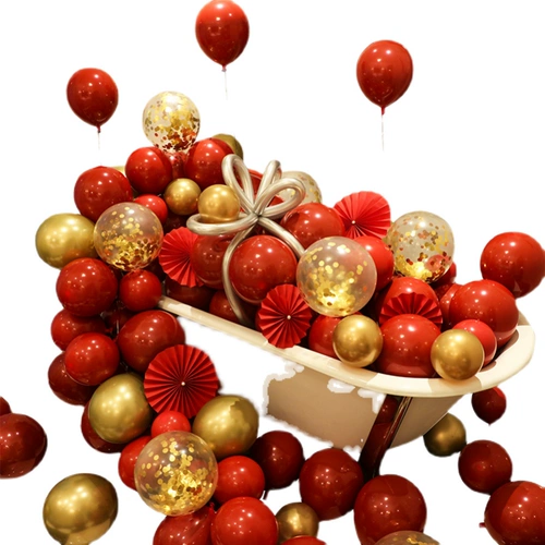 Интернет-знаменитости, гранатовый шар, свадебный зал, макет сцены, утолщенный двухслойный свадебный красный свадебный декор, принадлежности