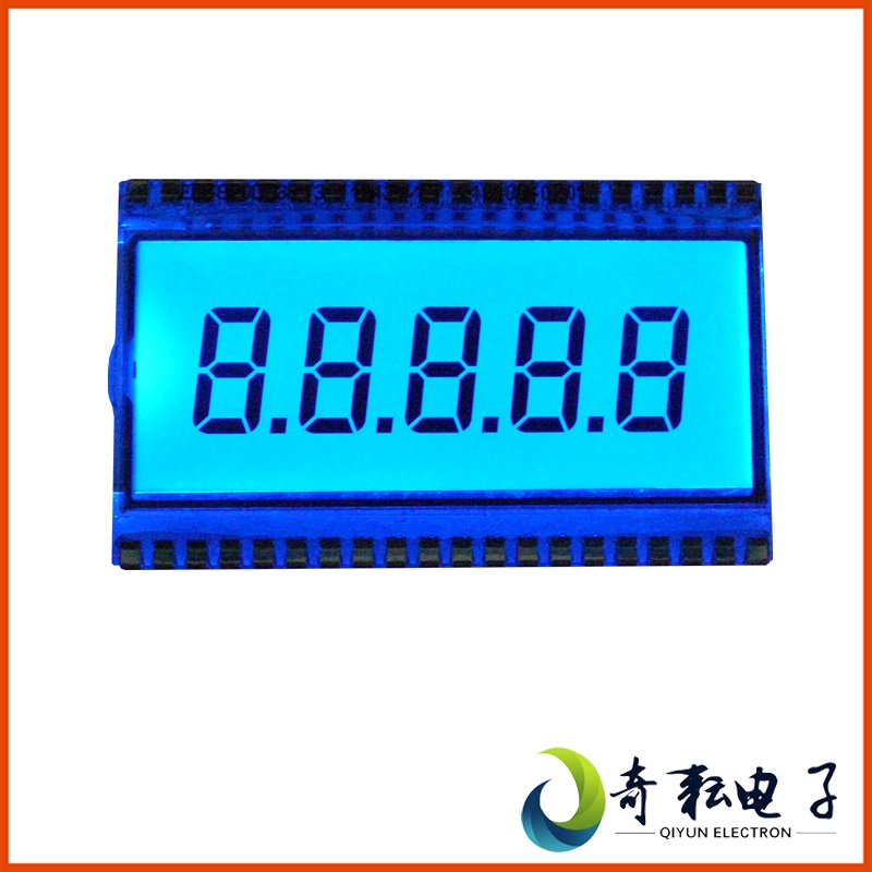 Dalian Qiyun wide temperature 5-bit 8-character TN segment code LCD Screen 7-segment LCD glow tube EDS820 can be customized