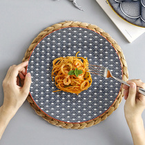 Net Red Tableware Ins Wind Nordic Creative Ceramic Steak Dish Western Dining Tray Dish Home Tray Breakfast Dinner Plate