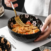 Nordic Ins Large Bowl ceramic Home Glaze Lower Color Eating Bowl Large Cutlery 6 Inch Soup Bowl Noodle Bowl of Vegetable Salad Bowl