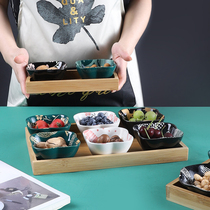 Day Style Ceramic Taste Dish Small Saucer Household Dip Dish Snack Dish Soy Sauce Seasoned Dish Dried Fruits Subs Nuts Dish