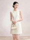 Simple and Elegant Style Sleeveless Vest Dress for Women 2026 Summer White Round Neck Slim Fit Workwear Light Luxury Dress