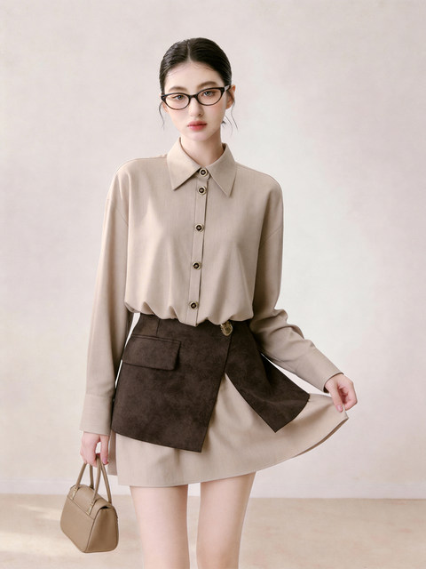 High-End Unique and Beautiful Dress with a Turn-Down Collar and Cinched Waist, Shirt-Style Dress for Commuting, 2026 Summer Dress with a Premium Texture