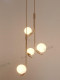 Creative ball glass bedside chandelier long line double head light luxury personality Nordic master bedroom background wall small chandelier