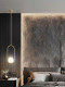 Nordic Master Bedroom Bedside Small Chandelier, Modern Minimalist Grille Background Wall Decoration, Iron Straight Rod Glass Light Luxury Chandelier