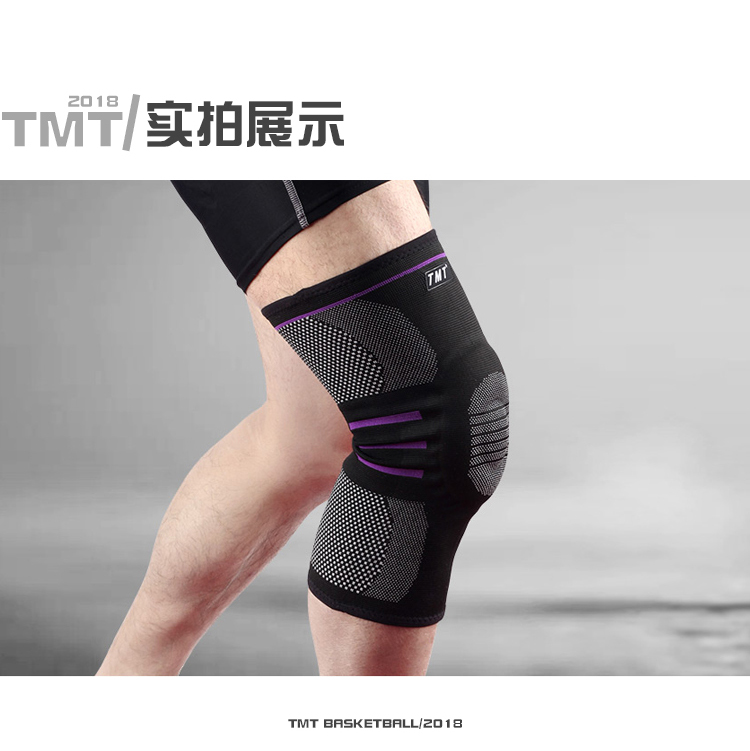 TMT thể thao miếng đệm đầu gối nam và nữ đầu gối bóng rổ cố định chạy thiết bị bảo vệ chuyên nghiệp áp lực dây chằng sâu chuyên nghiệp băng đầu gối thể thao pj