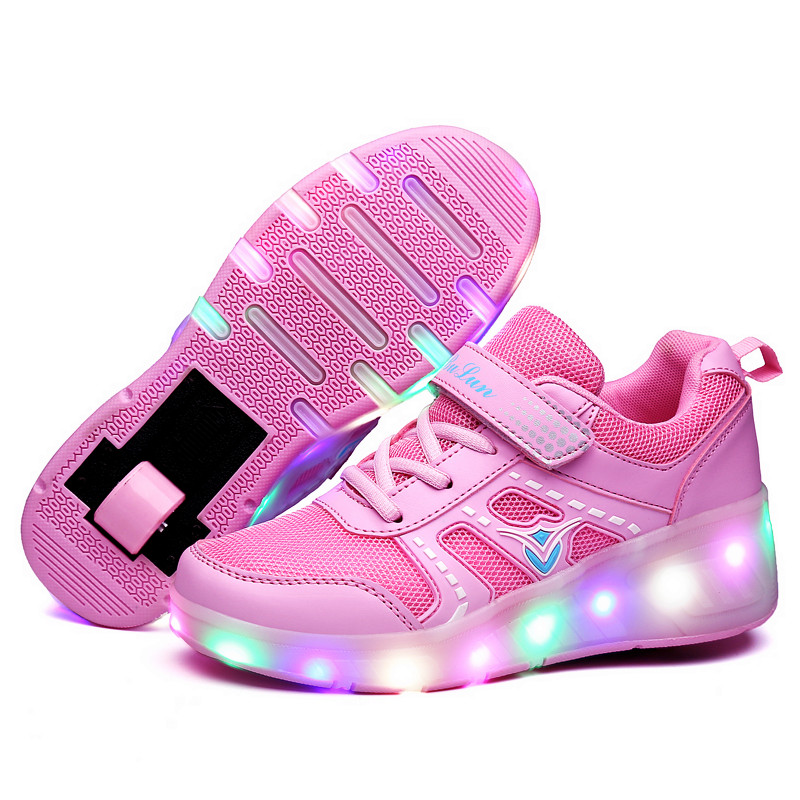 New mesh single-wheel storm shoes with light and switch