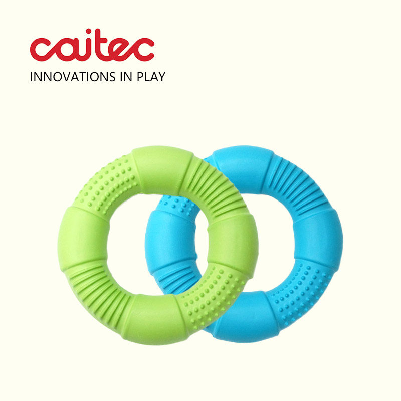 Caitec Pet Pooch Toy Soft Ring Light Riding Resistant to Silent Interacting Grinders Border Shepherd Dogs Kirky Large Dog Grinders