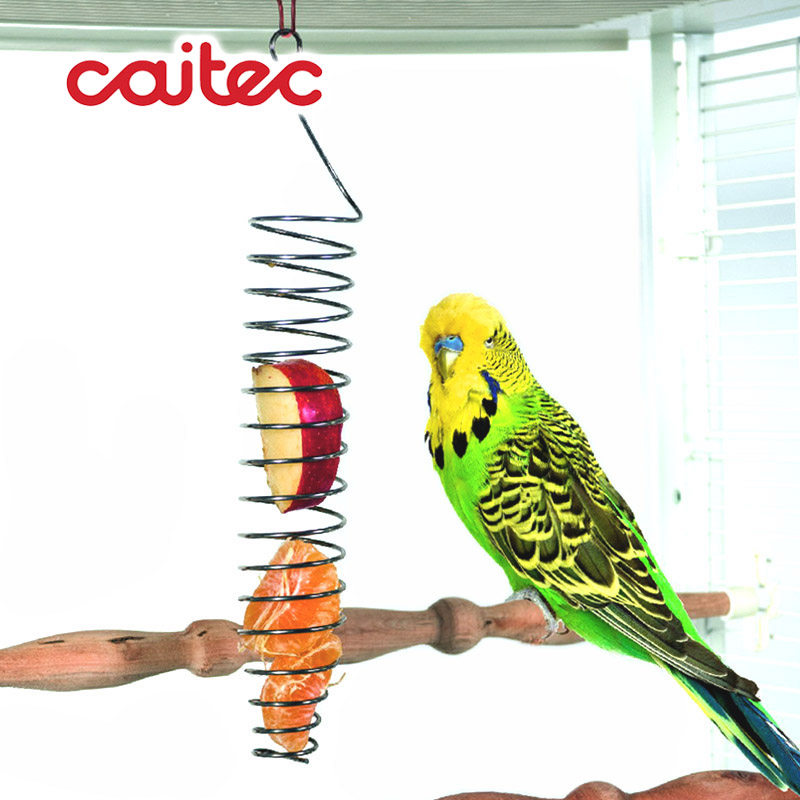 CAITEC American Foraging Paradise Stainless Steel Parrot Food Basket Put Millet Ears Fruit Vegetables For Parrots